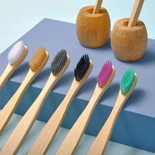 Load image into Gallery viewer, 100% Bamboo Eco-friendly Toothbrush (5PC)
