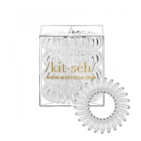 KITSCH Clear Hair Coils (Pack of 4)