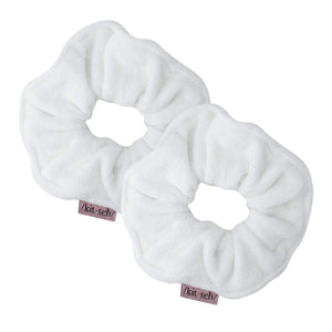KITSCH Microfiber Towel Scrunchies - White
